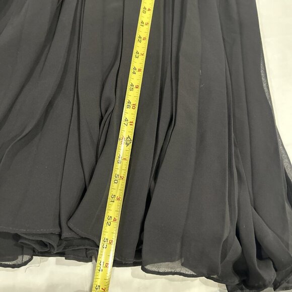 LuLus Prom Dress XXS I’m Flattered Black Embroider Maxi Pleated Skirt Sheer Top‎ - Picture 8 of 11